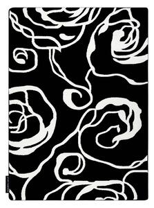 HAMPTON szőnyeg Rosa rózsa, virágok fekete
