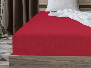 Gumis lepedő PREMIUM piros frottír 180x200 cm