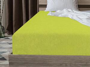 Frottír gumis lepedő PREMIUM lime zöld 160x200 cm