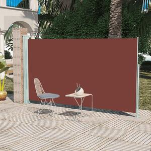 Barna behúzható oldalsó terasznapellenző 160 x 300 cm