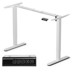 Állítható szélességű elektromos íróasztal láb ülő-/állómunkához memória funkcióval fehér LVN System Lite LV2560