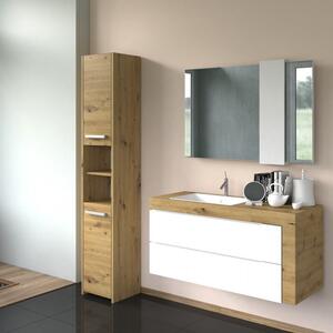 Shannan S30 fürdőszoba szekrény, 30x170x30 cm, tölgy