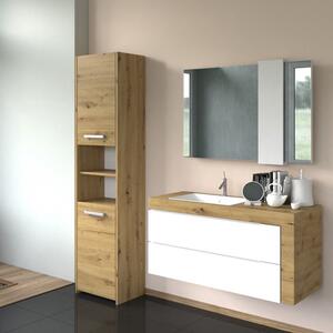 Shannan S40 fürdőszoba szekrény, 40x170x30 cm, tölgy