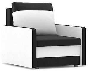 MILTON fotel, normál szövet, hab töltőanyag, szín - fekete / fehér