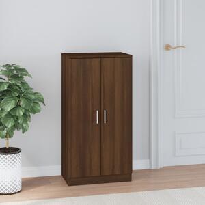 Barna tölgy színű szerelt fa cipősszekrény 55 x 35 x 108 cm