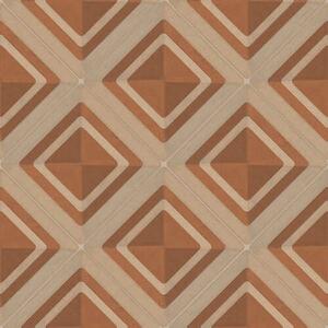 Tapéta Geometrikus rombuszmintás terrakotta árnyalatokban, Absztrakt tapétá, a01128 : Uwalls.hu