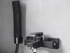 Ferro Zicco fekete kádtöltő csaptelep automata zuhanyváltóval