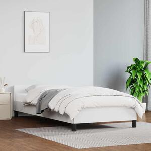 Fehér ágykeret fejtámlával matrac nélkül 80 x 200 cm