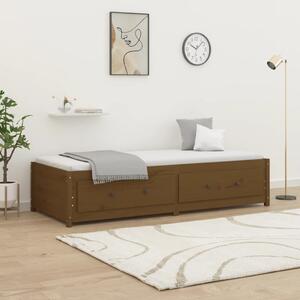 Mézbarna tömör fenyőfa kanapéágy 90 x 190 cm (Single)