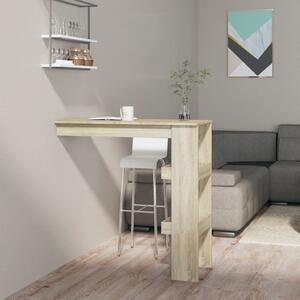 Sonoma tölgy színű fatermék fali bárasztal 102 x 45 x 103,5 cm