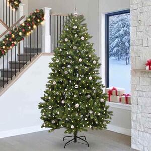 Mű karácsonyfa 270 cm 300 LED Meleg fehér PVC és Acél Zöld