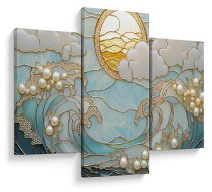 Kép - 3D gyöngyök az óceánban (90x60 cm)