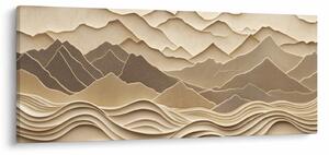 Kép - 3D hegyvonalak (120x50 cm)
