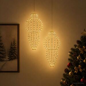 Karácsonyi csúcsdísz világítás 2 db 640 LED Meleg fehér