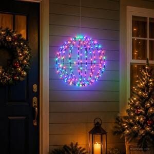 Karácsonyi csúcsdísz világítás 96 LED RGB Átmérő 30 x 32 cm