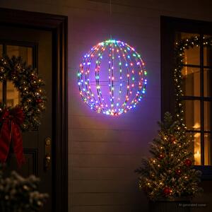 Karácsonyi csúcsdísz világítás 160 LED RGB Átmérő 50 x 52 cm