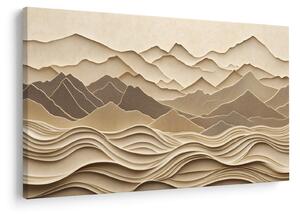 Kép - 3D hegyvonalak (90x60 cm)