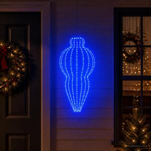 Karácsonyi csúcsdísz világítás 320 LED Kék Átm. 40 x 75 cm