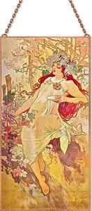 Alphonse Mucha - Ősz üvegkép, falikép