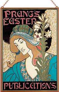 Szecessziós kép - Prang&#039;s Easter üvegkép, falikép
