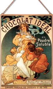 Alphonse Mucha - Chocolate Ideal üvegkép, falikép