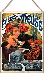 Alphonse Mucha - Biéres de la Meuse üvegkép, falikép