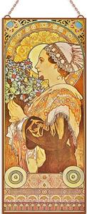 Alphonse Mucha - Bogáncs a parti fövenyről üvegkép, falikép