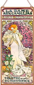 Alphonse Mucha - A kaméliás hölgy üvegkép, falikép