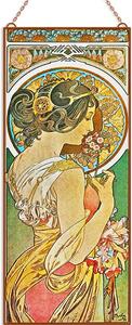 Alfons Mucha - Polyanthus üvegkép, falikép