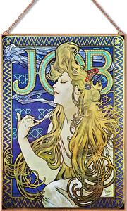 Alphonse Mucha-Job üvegkép, falikép