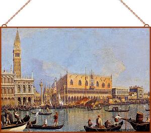 Canaletto - View of the Ducal Palace in Venice üvegkép, falikép