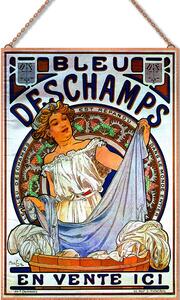 Alfons Mucha - Bleu Deschamps üvegkép, falikép