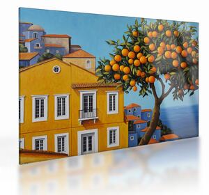 Üveg kép - Narancsfa (70x50 cm)