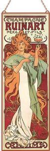 Alfons Mucha - Champagne Ruinart üvegkép, falikép