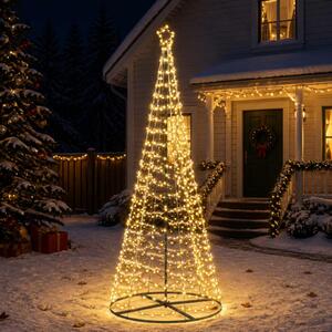 LED spirál karácsonyfa talppal EKENAS 250 cm 370 LED