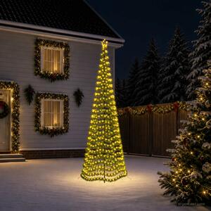 LED-es csillogó karácsonyfa földnyárssal EKENAS 400 cm 588 LED