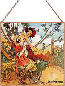 Alfons Mucha - Chocolat Masson üvegkép, falikép