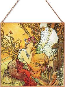 Alfons Mucha - Chocolat Masson-1 üvegkép, falikép