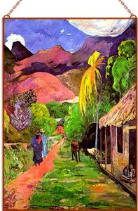 Paul Gauguin - Rue de Tahiti üvegkép, falikép