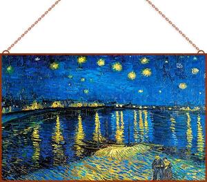 Van Gogh - Csillagos ég üvegkép, falikép