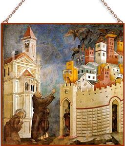 Giotto-Demons at Arezzo üvegkép, falikép