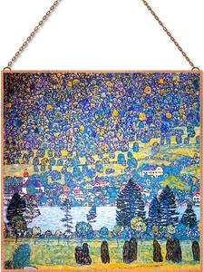 Gustav Klimt - Erdő az Attersee felett üvegkép, falikép