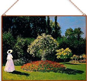 Monet - Woman in a Garden üvegkép, falikép