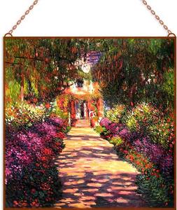 Monet - Garden Giverny üvegkép, falikép