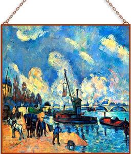 Paul Cézanne-The Seine at Bercy üvegkép, falikép