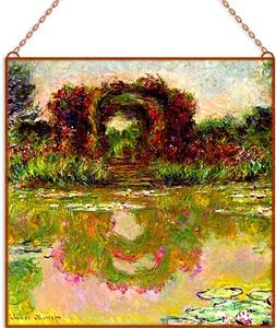 Monet - The Rose Arches, Giverny üvegkép, falikép