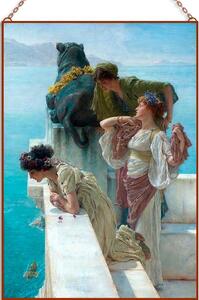 Sir Lawrence Alma-Tadema - A Coign of Vantage üvegkép, falikép