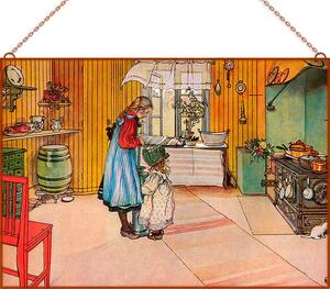 Carl Larsson - Köket üvegkép, falikép