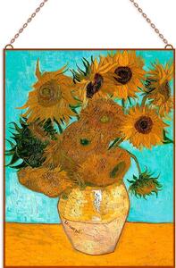 Van Gogh - Napraforgók II. üvegkép, falikép