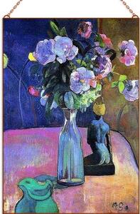 Paul Gauguin - Roses and statuette üvegkép, falikép